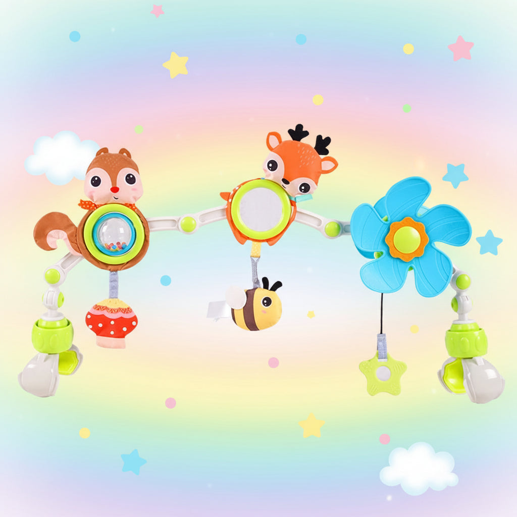 Childrens Toy Bow Toy Wooden Rainbow Stacking Game