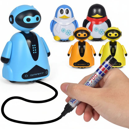 Juguete robot robot para dibujar máquina de pintar DIY para niños