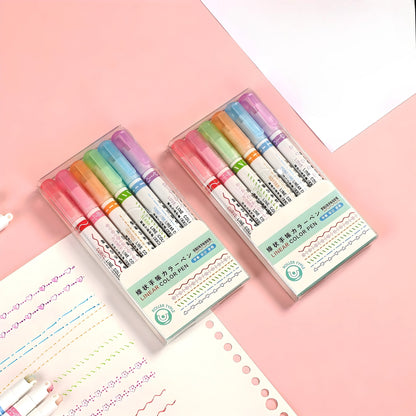 Marker Set Bunte Kurven Highlighter