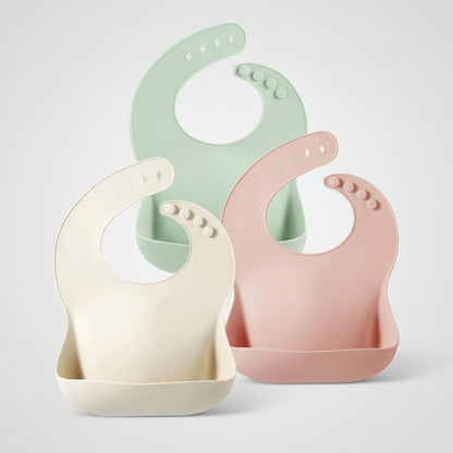 Bavoir bébé en silicone Réglable Imperméable