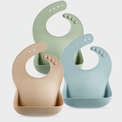 Bavoir bébé en silicone Réglable Imperméable