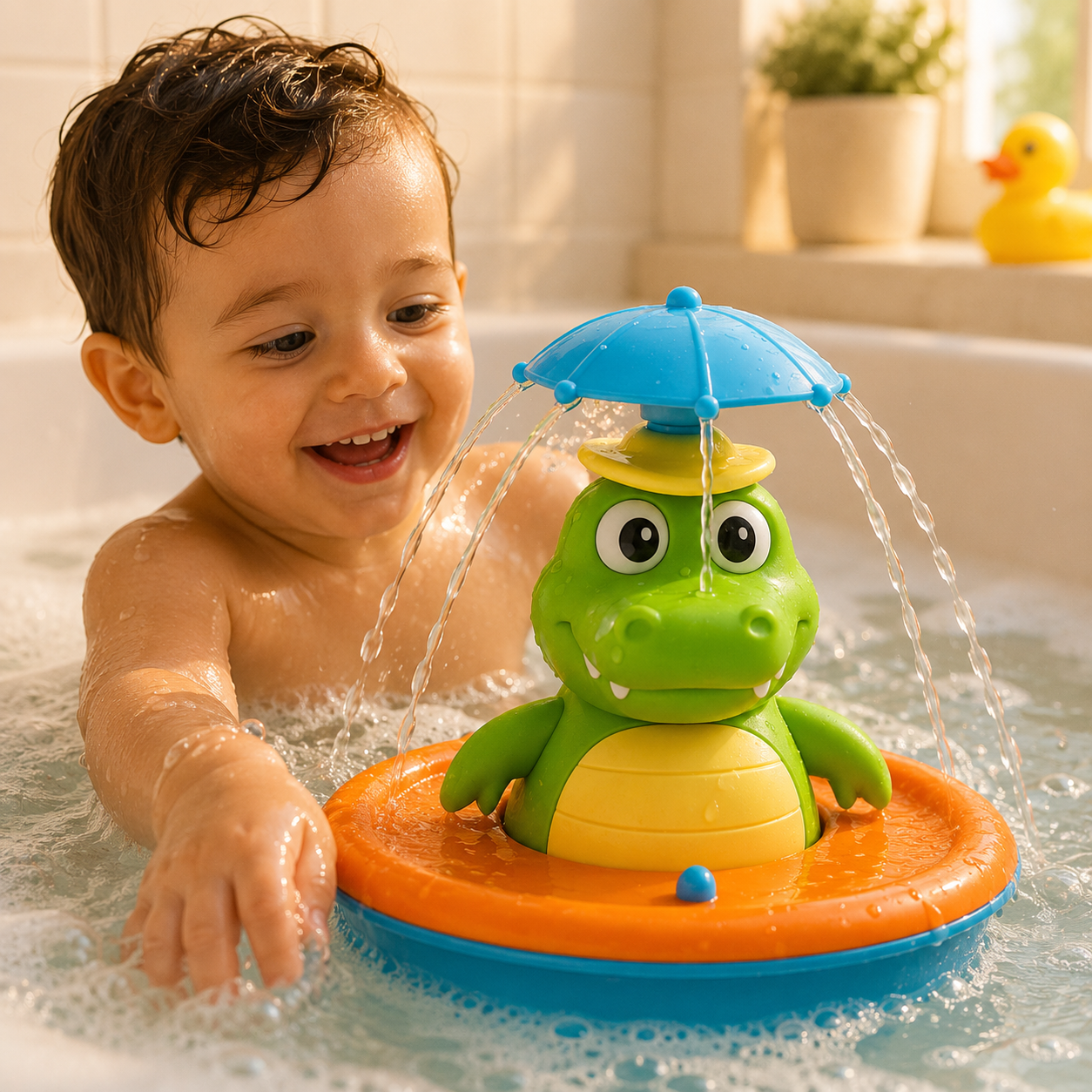 Bade Spielzeug Schwimmendes Spielzeug Men's Krokodil - Image 1