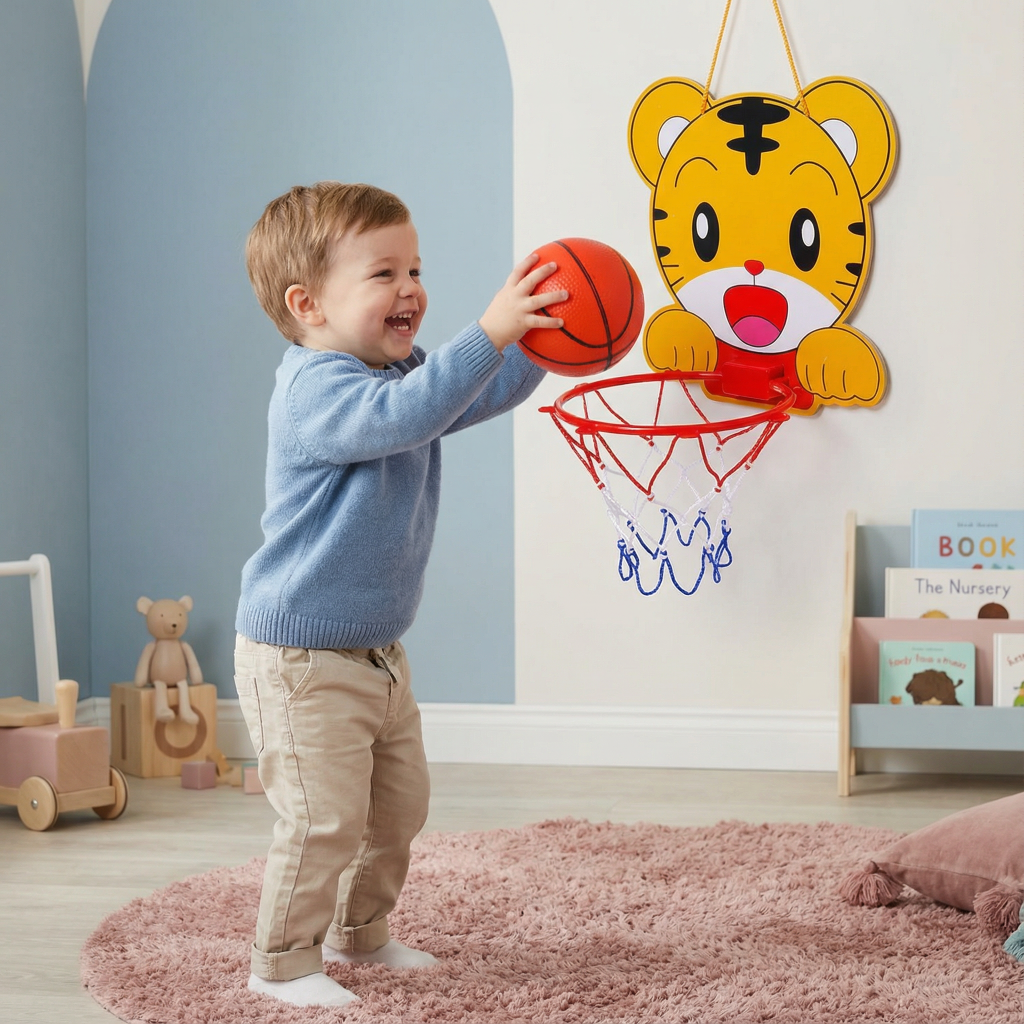 Gioco Basket Bambini Mini Canestro Interno Esterno Set