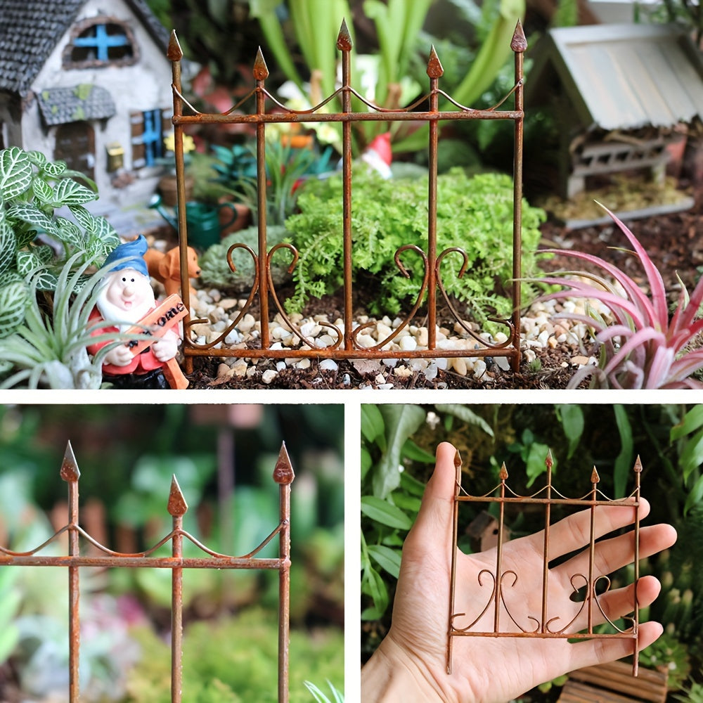 Rustikales Eisen Vogelhaus Miniatur Gartendeko