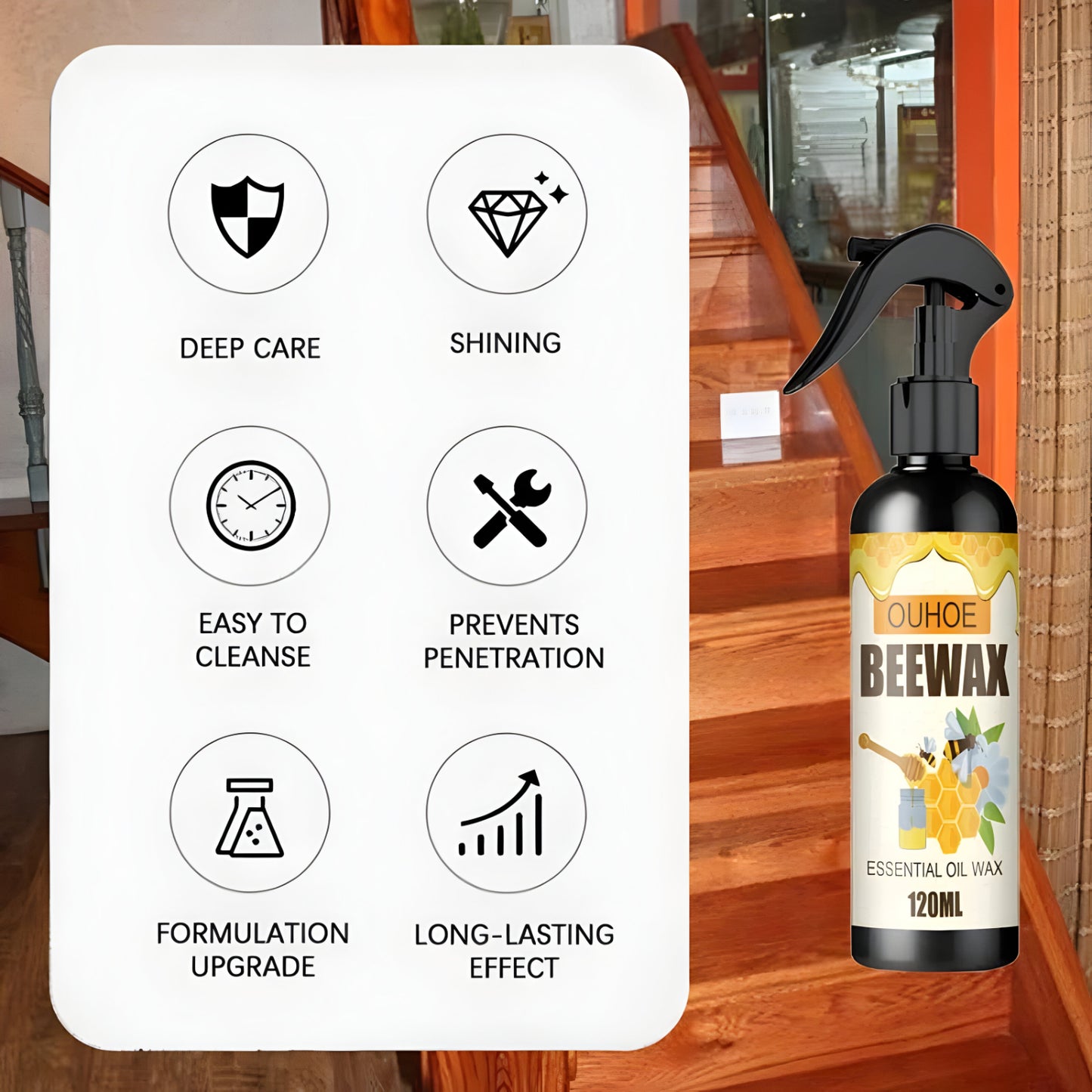 Holz Möbelpflege Natürliches Bienenwachs Spray