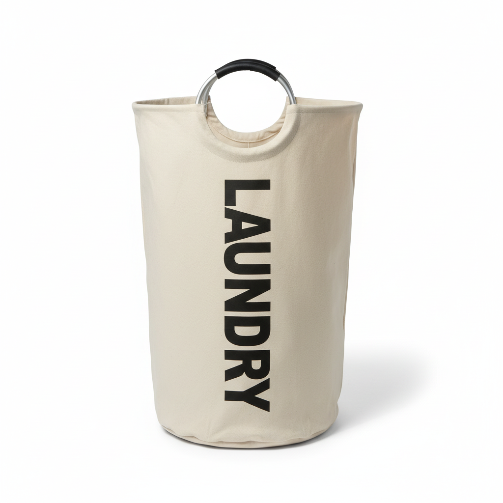 Laundry Basket Padded Handles Foldable Fabric Laundry Collector
