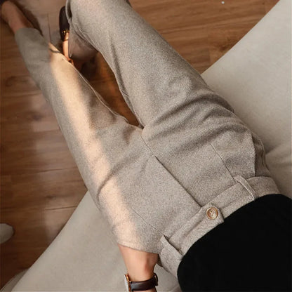 Pants Fabric Pants Tailored Straight Women
