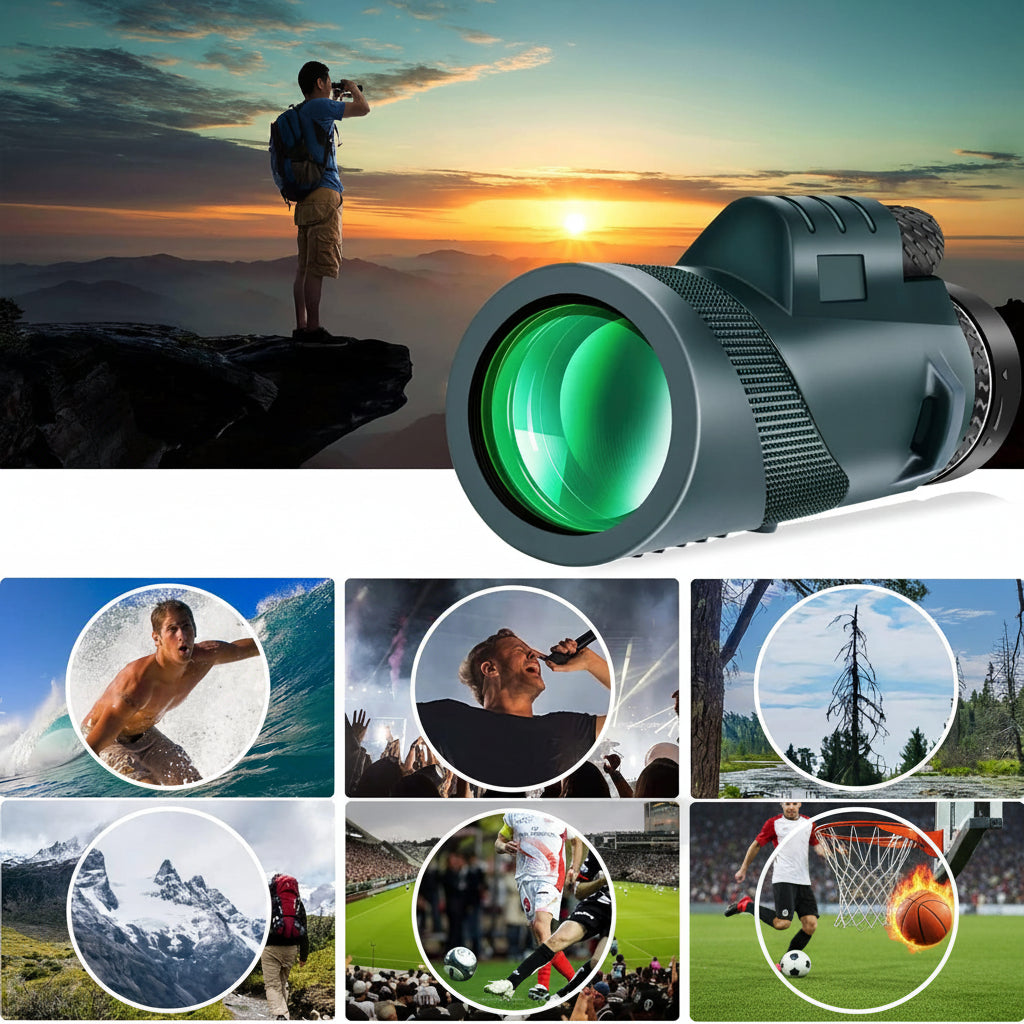 Portable Binoculars Tripod Compact View Travel Outdoor