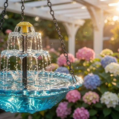 Fontaine suspendue bain d'oiseaux source d'eau apaisante jardin terrasse