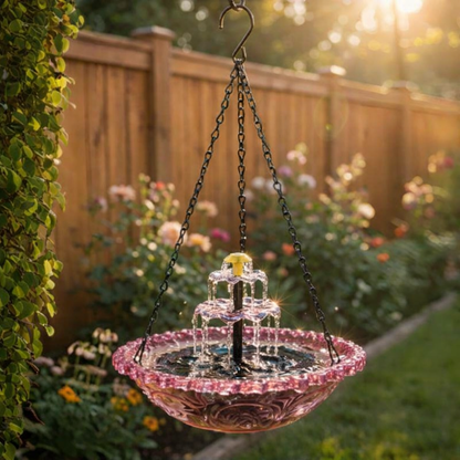 Fontaine suspendue bain d'oiseaux source d'eau apaisante jardin terrasse