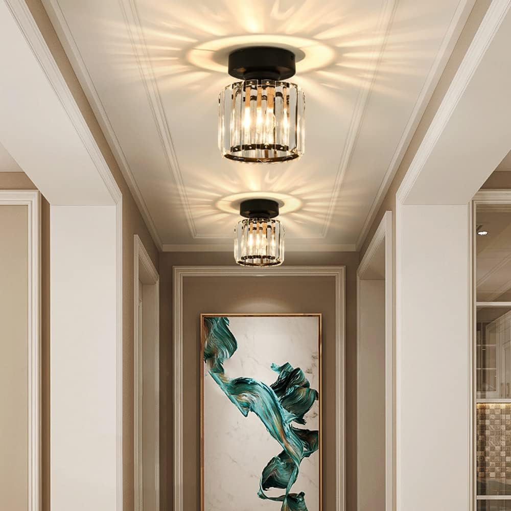 Moderne Deckenlampe Flur LED Deckenleuchte Rund Schwarz