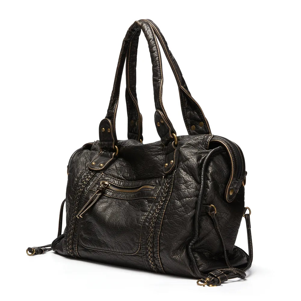 Handbag Zipper Compartments Large Shoulder Bag Everyday Use