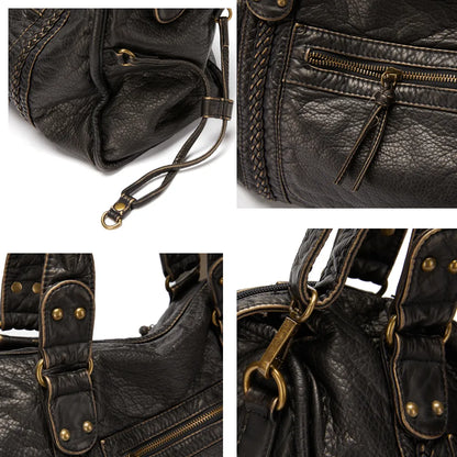 Handbag Zipper Compartments Large Shoulder Bag Everyday Use