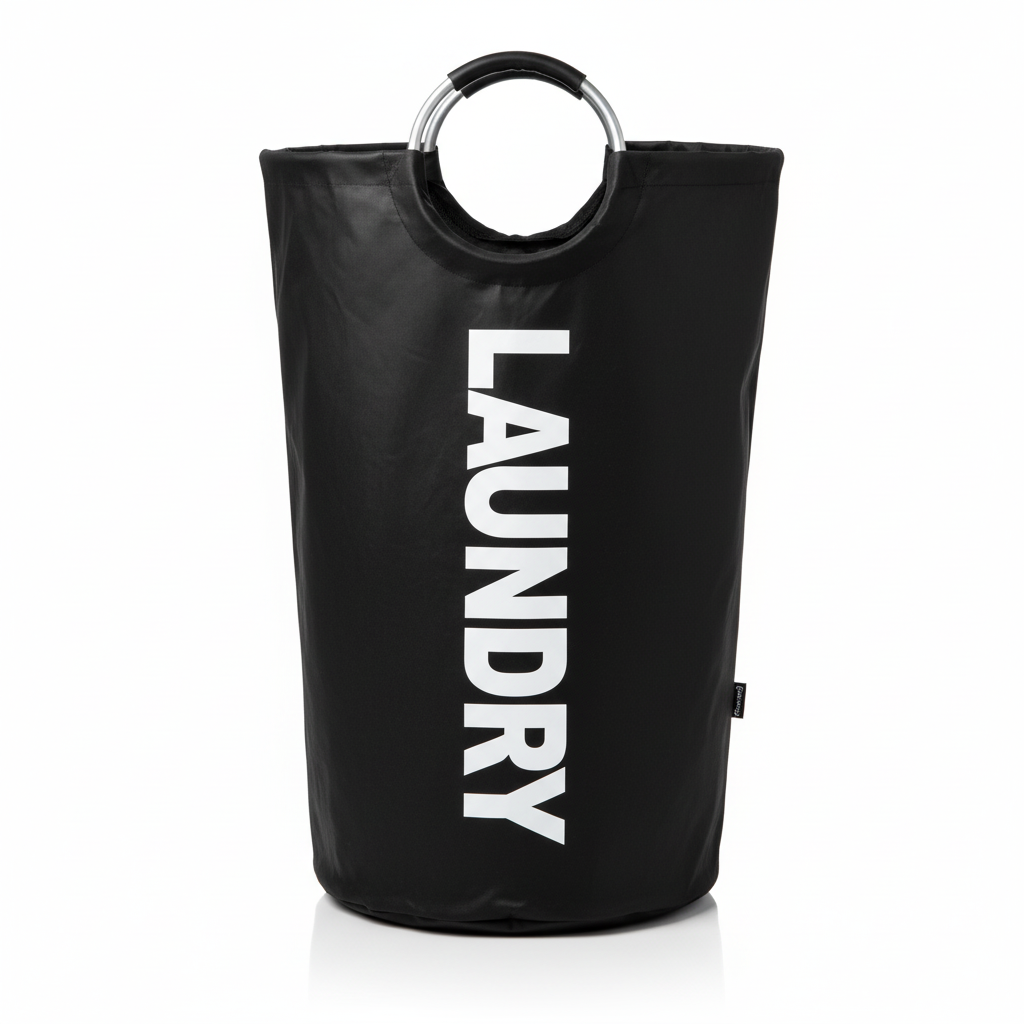 Laundry Basket Padded Handles Foldable Fabric Laundry Collector