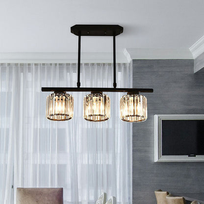 Lampe de plafond insulaire nordique en verre suspension longue