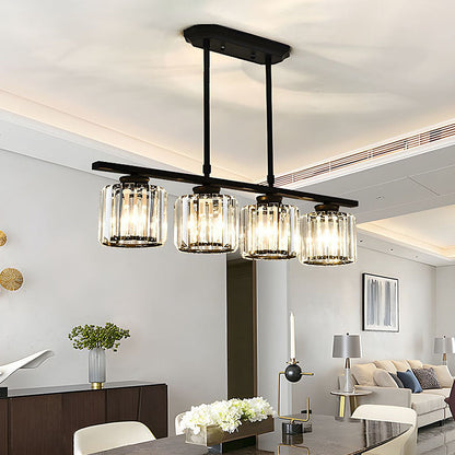 Lampe de plafond insulaire nordique en verre suspension longue