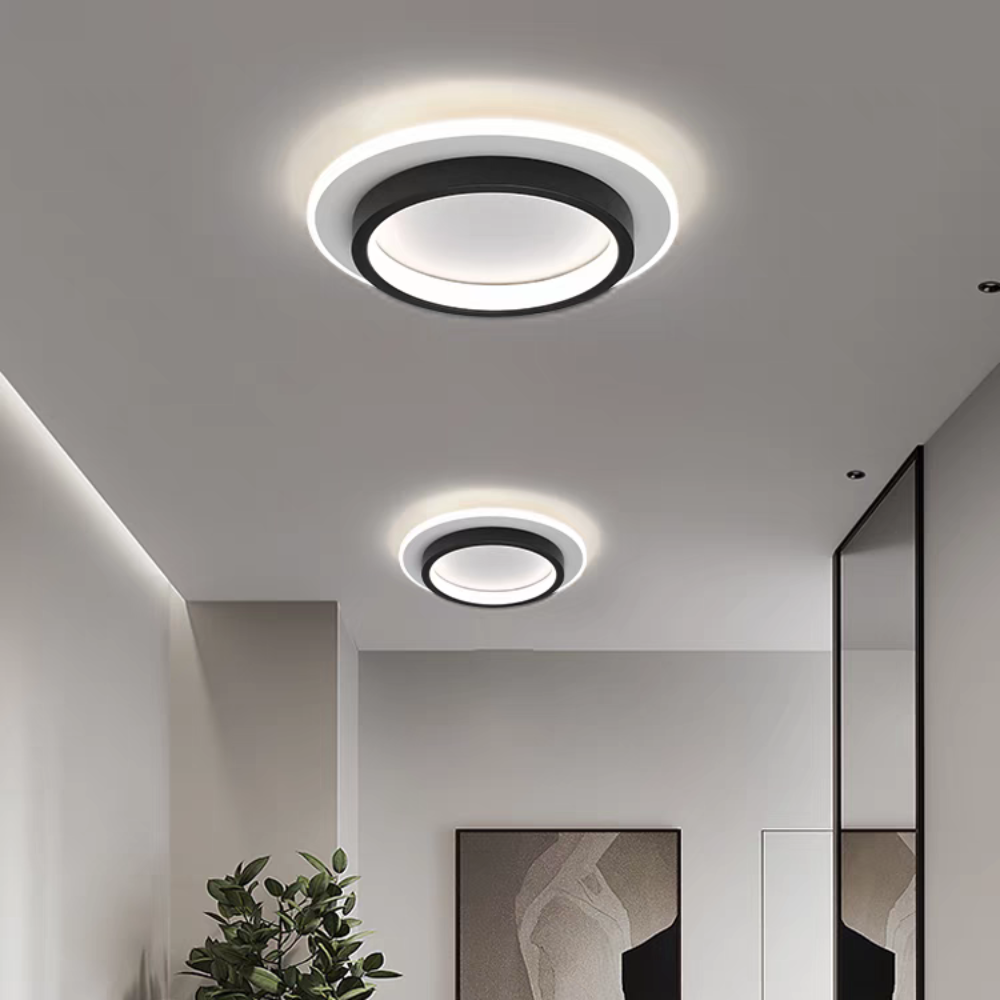 Plafoniera Moderna Metallo Acrilico Lampada Soffitto Rotonda