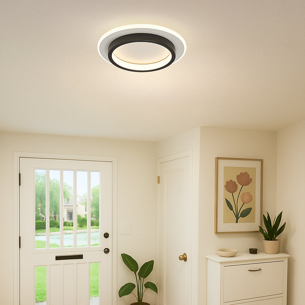 Plafoniera Moderna Metallo Acrilico Lampada Soffitto Rotonda