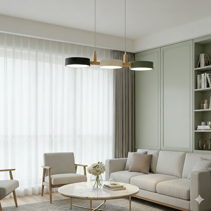 Lampe suspendue moderne en métal cylindre lampe de plafond minimaliste