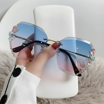Occhiali Da Sole Donna Senza Montatura Protezione UV Moda