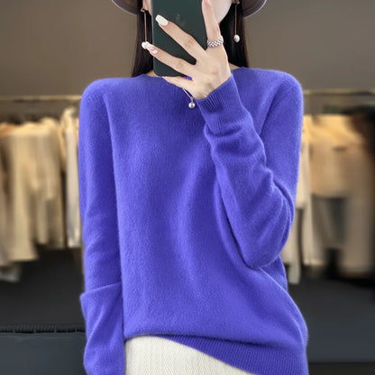 Womens Crew Neck Warm Sweater