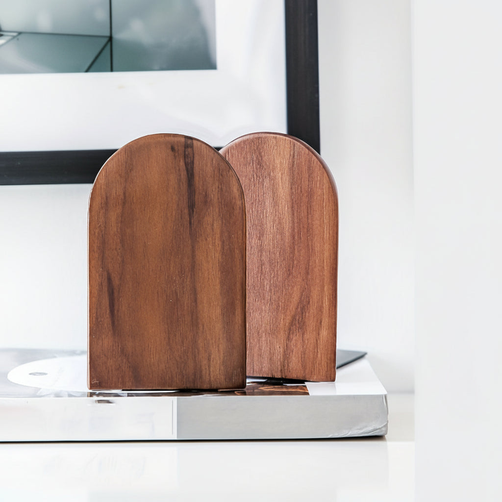 Black Walnut Wood Bookend – Heavy Duty Book Holder for Home & Office - Image 3