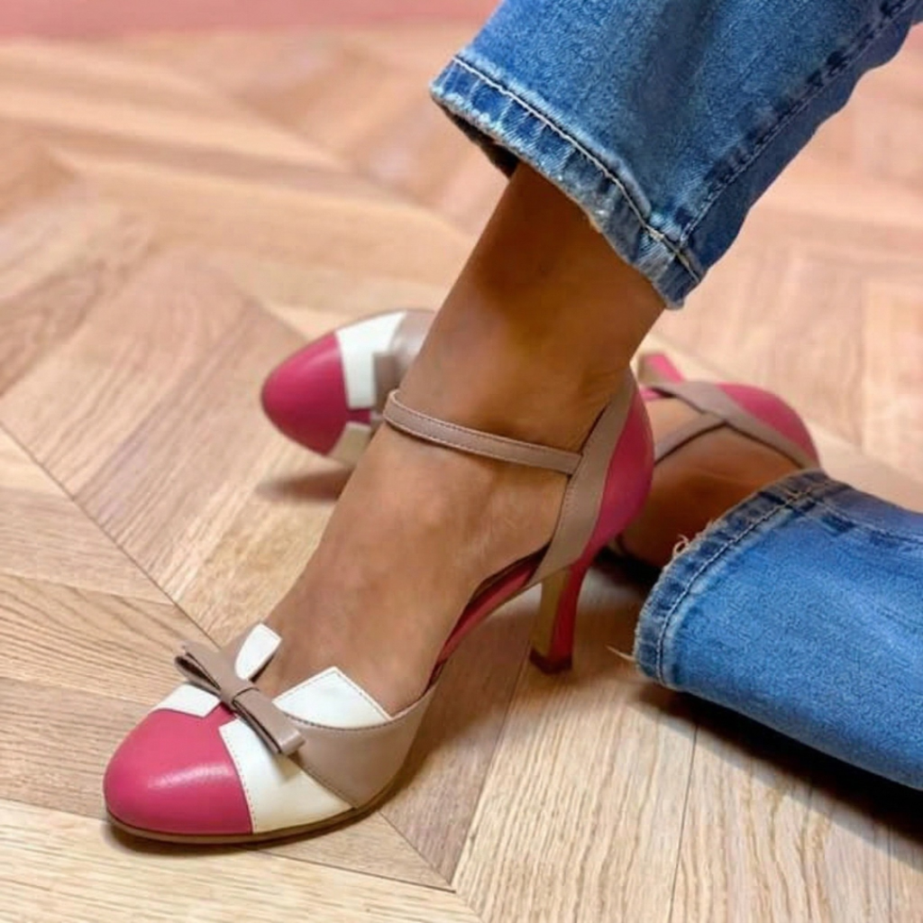 Scarpe Tacchi Alti Donna Fiocco Cerimonia