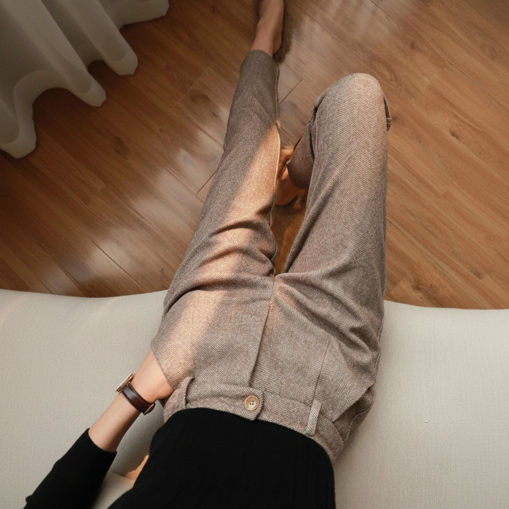 Pants Fabric Pants Tailored Straight Women