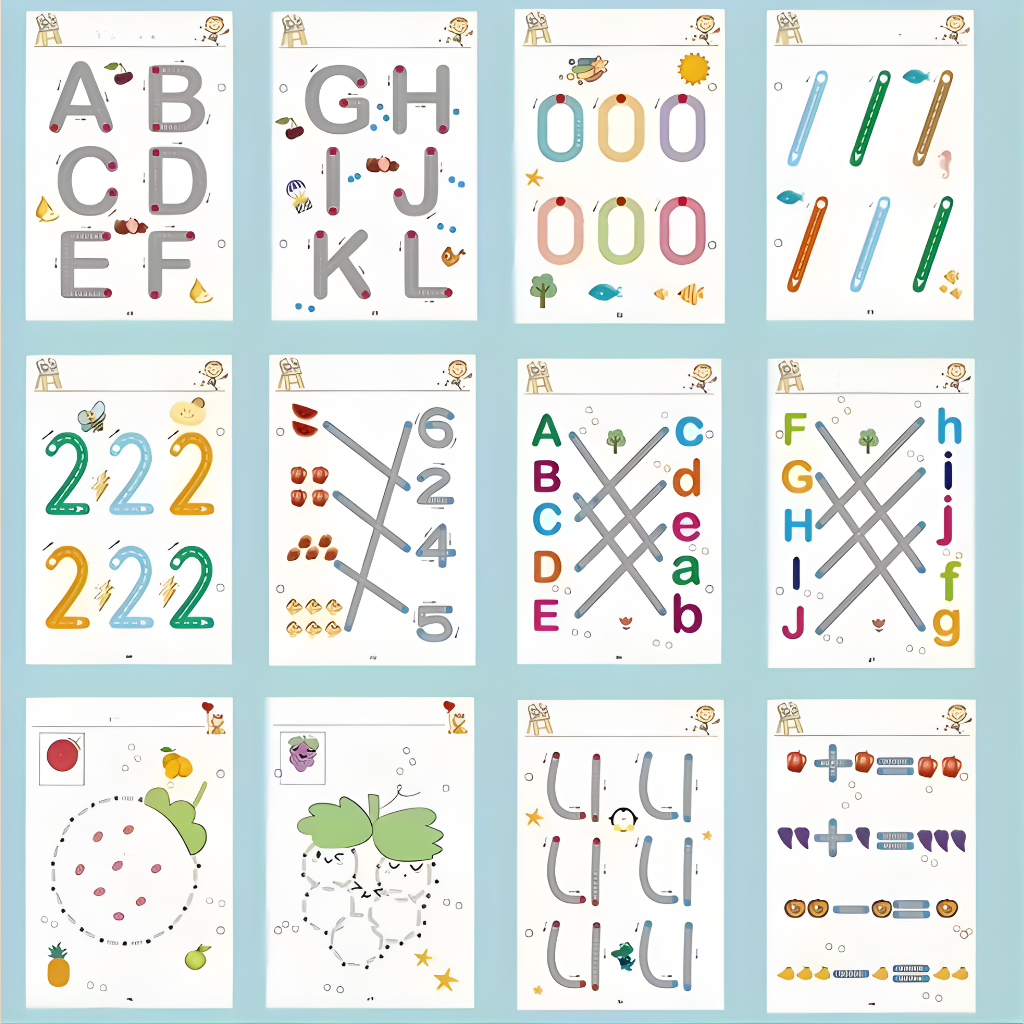 Übungsbuch Vorschule Schreibtraining Kinderarbeitsbuch Lernset