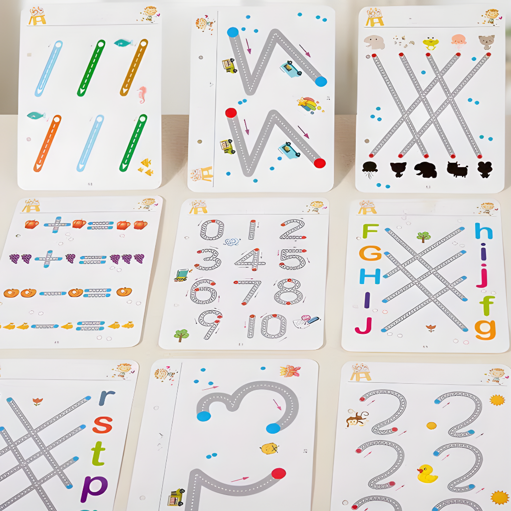 Übungsbuch Vorschule Schreibtraining Kinderarbeitsbuch Lernset