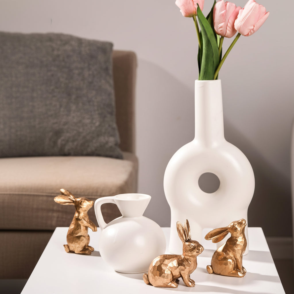 Easter Decorations Bunny Figurines Table Decor Set