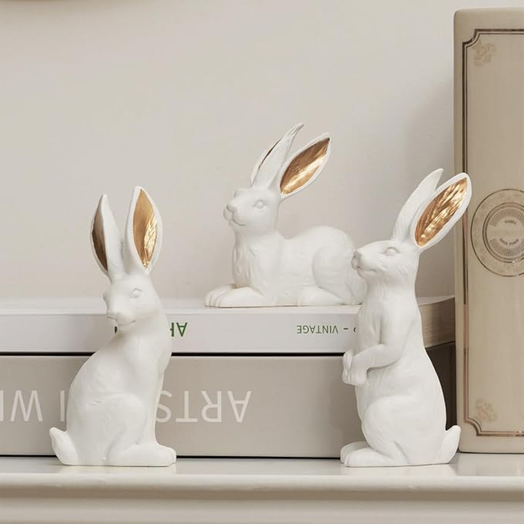 Easter Decorations Bunny Figurines Table Decor Set