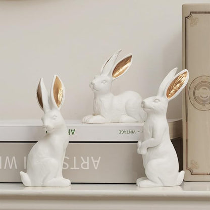 Easter Decorations Bunny Figurines Table Decor Set