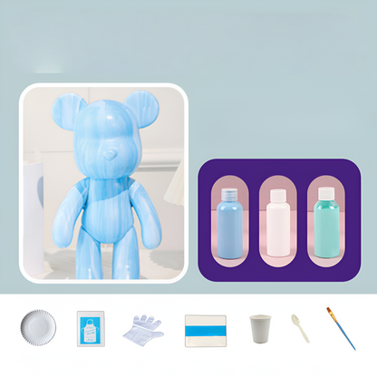 Wohnzimmer Deko Figur Bunter Kunstharz Bär