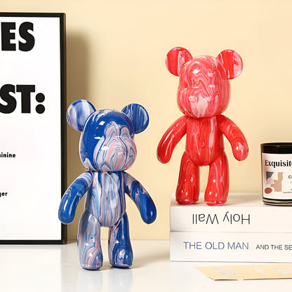 Wohnzimmer Deko Figur Bunter Kunstharz Bär