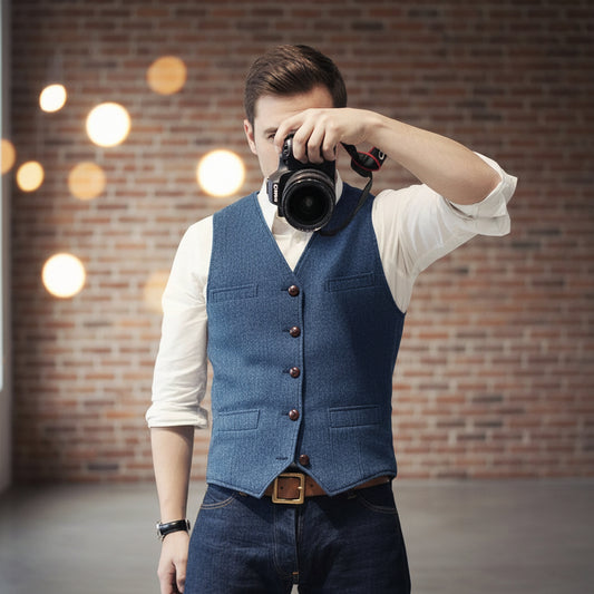 Button Up Weste Casual Fashion Design - Image 1