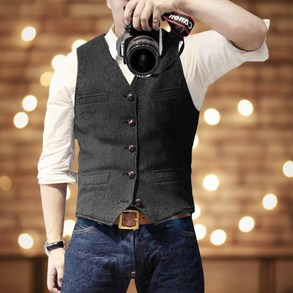 Button Up Weste Casual Fashion Design - Image 2