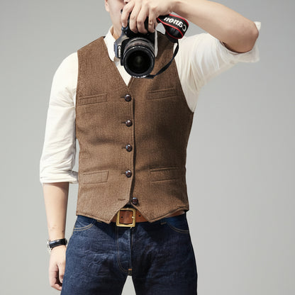 Button Up Weste Casual Fashion Design - Image 7