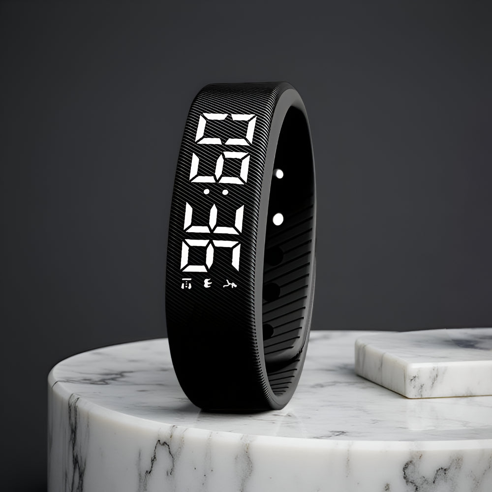 Sport Uhr LED Digital Silikon Armband Wasserdicht Leicht Damen Herren