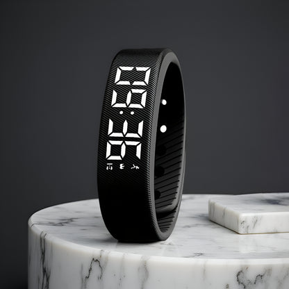 Sport Uhr LED Digital Silikon Armband Wasserdicht Leicht Damen Herren