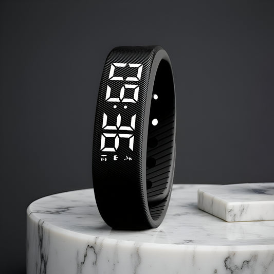 Sport Uhr LED Digital Silikon Armband Wasserdicht Leicht Damen Herren