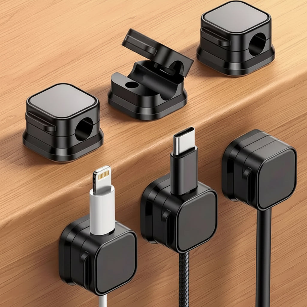 Cable Organiser Magnetic Cable Clips Portable Cord Holder