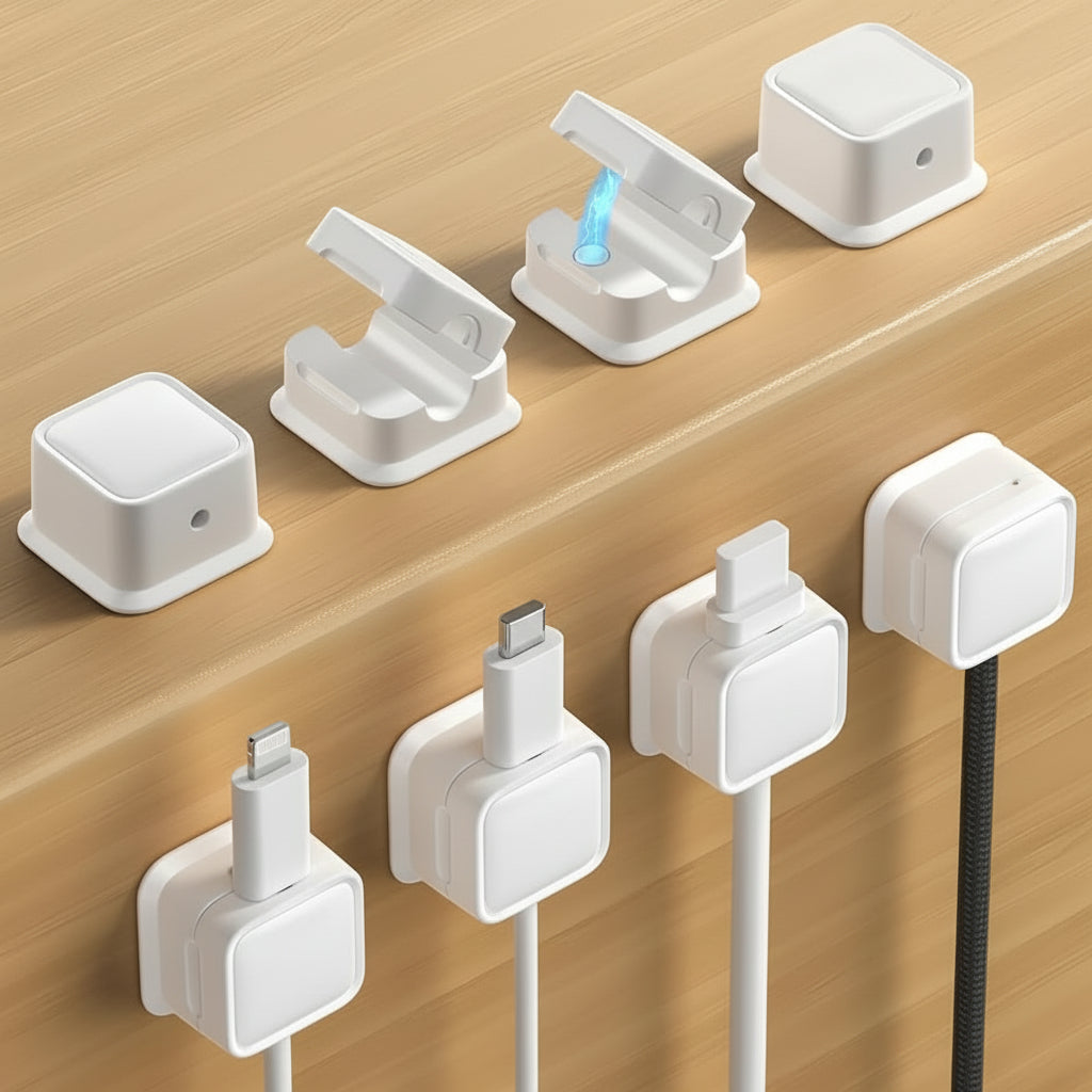 Cable Organiser Magnetic Cable Clips Portable Cord Holder