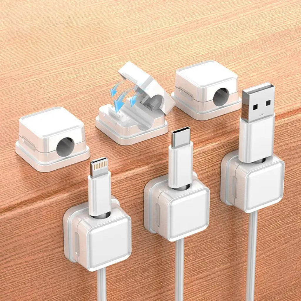 Cable Organiser Magnetic Cable Clips Portable Cord Holder