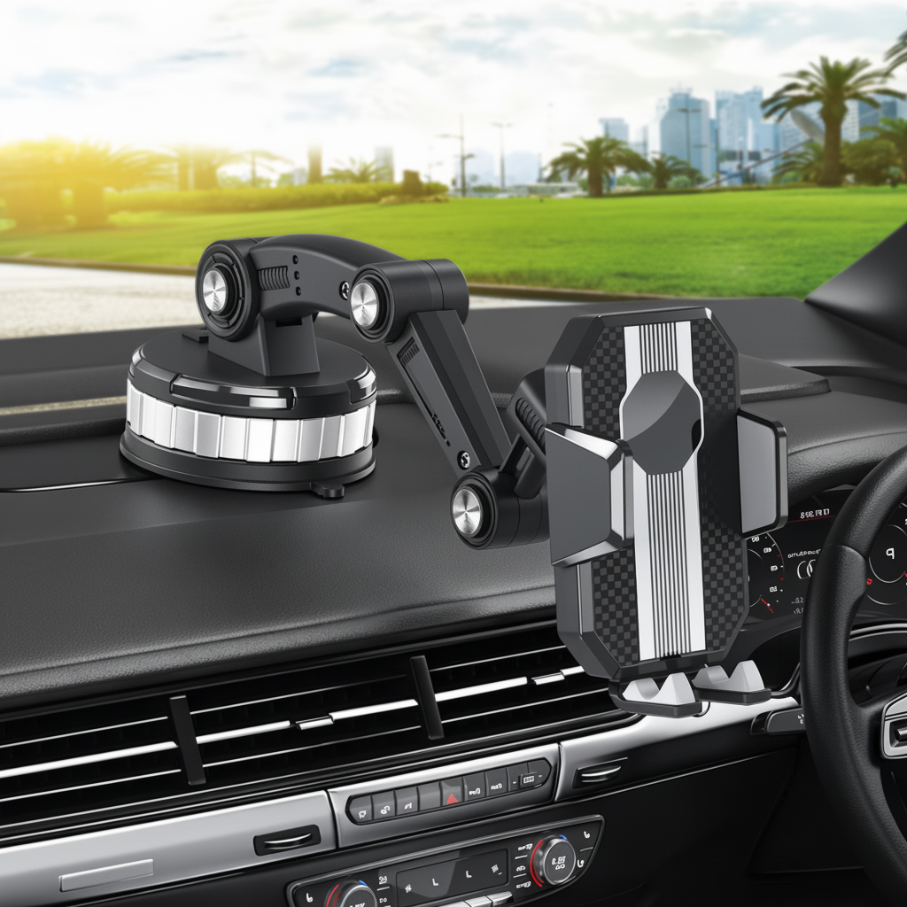 Handyhalterung Auto GripTech | Starke Saugnapf-Haftung | 360° Rotation | Einhandbedienung - Image 4
