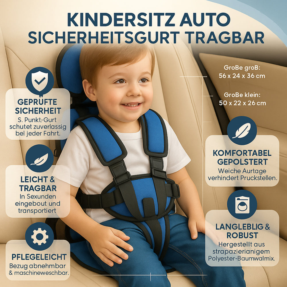 Kindersitz Auto Sicherheitsgurt Tragbar - Image 2