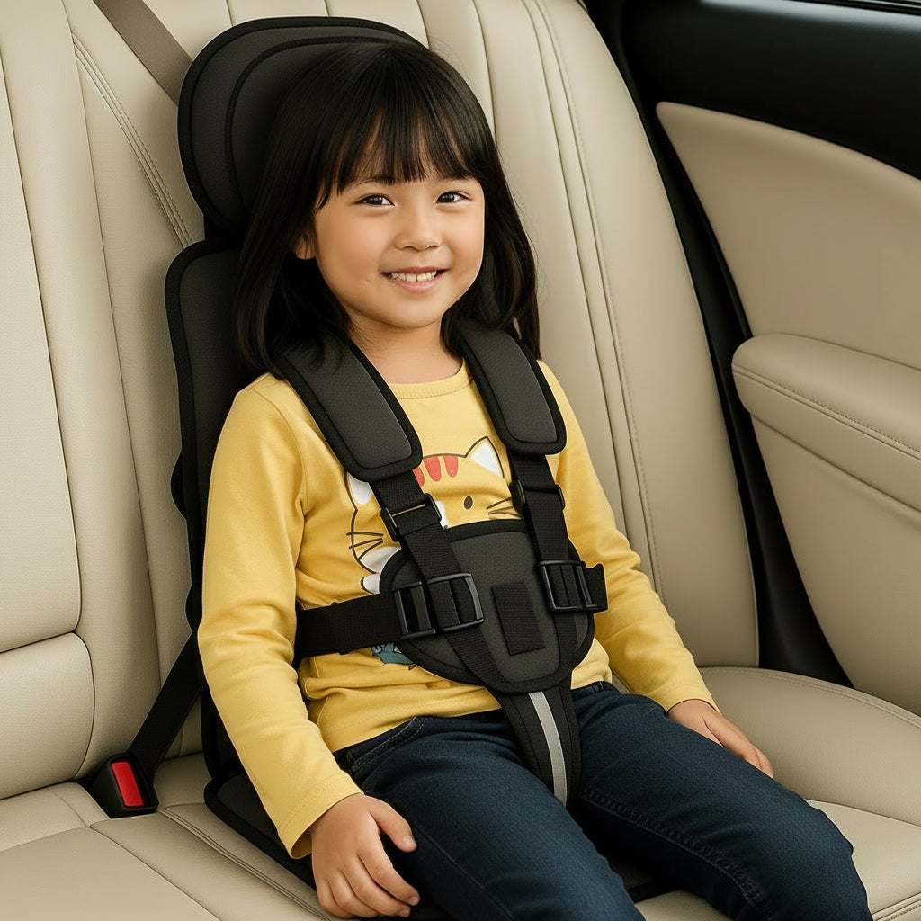 Asiento infantil seguro con cinturón, para viajes en coche