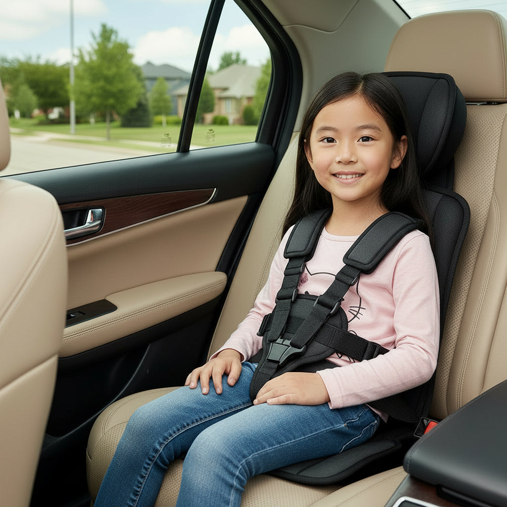 Asiento infantil seguro con cinturón, para viajes en coche