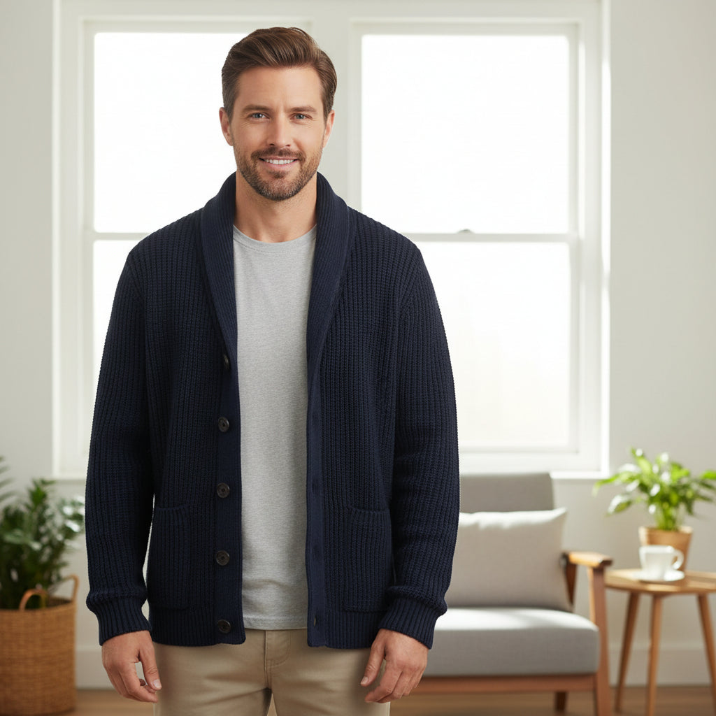 Casual Strickjacke Knopfverschluss - Image 3