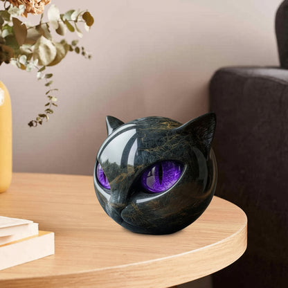 Sculpture tête de chat Décoration d'intérieur en résine